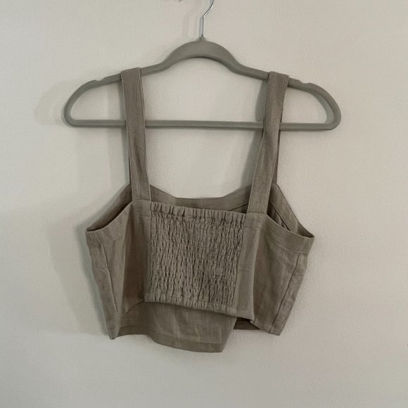 Madewell Breezewoven Abbie Crop Top in Ashen Sage - S - Picture 5 of 5